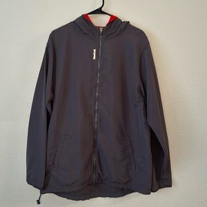 Grey Reebok windbreaker